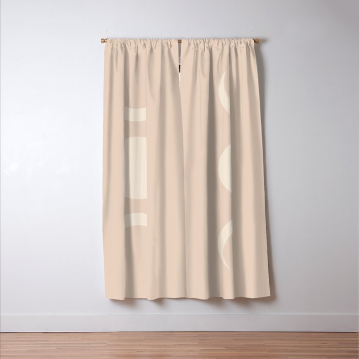 Moon Shapes Minimalism - Ethereal Light Window Curtain Gallery Image 3