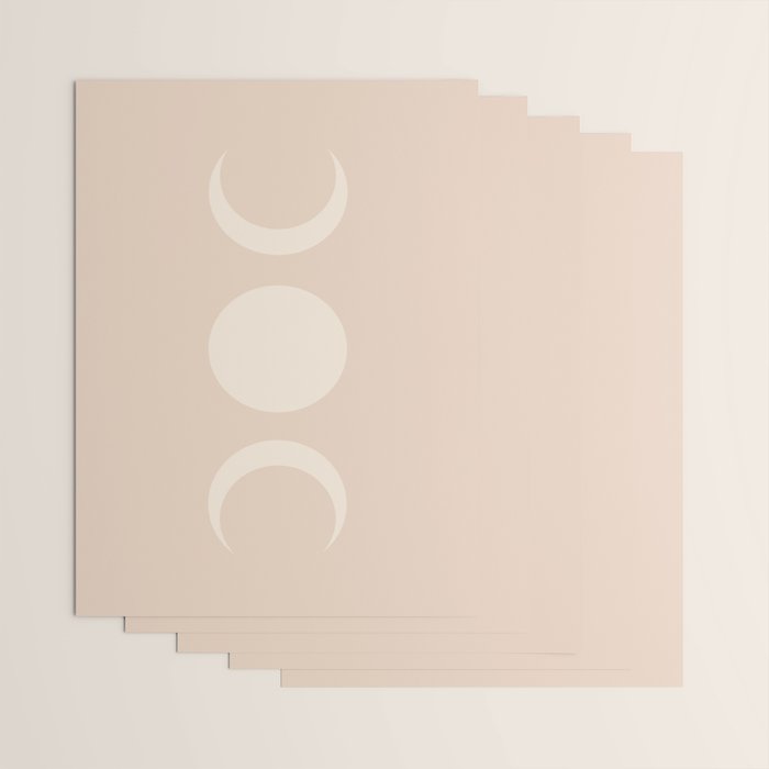 Moon Shapes Minimalism - Ethereal Light Wrapping Paper Gallery Image 3