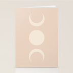 Moon Shapes Minimalism - Ethereal Light Stationery Card Gallery Image 2