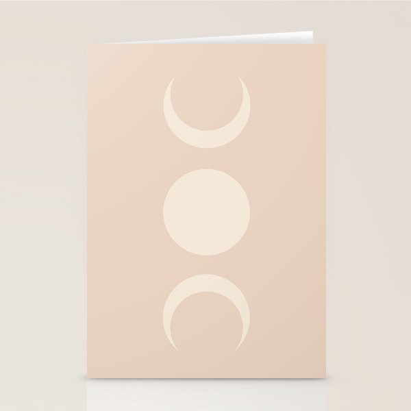 Moon Shapes Minimalism - Ethereal Light Stationery Card Gallery Image 2