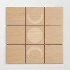 Moon Shapes Minimalism - Ethereal Light Wood Wall Art Gallery Image 1