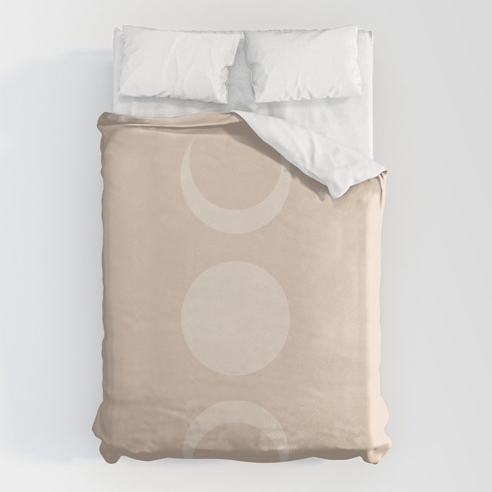 Moon Shapes Minimalism - Ethereal Light Duvet Cover Gallery Image 6