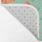 Origami Fortune Teller in Seafoam Green & Orange Bath Mat Gallery Image 2