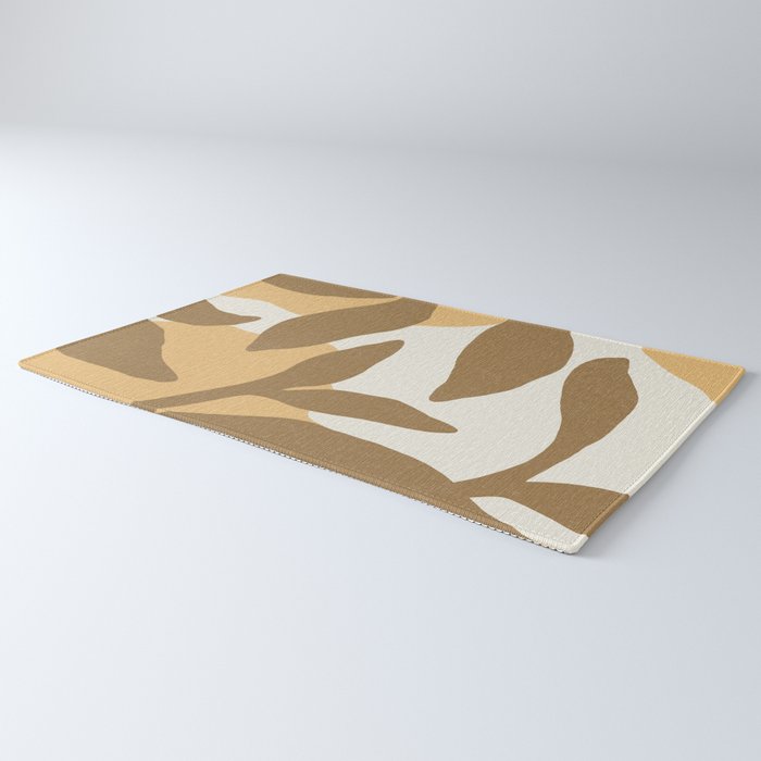 Botanic Abstract - Gold Brown Rug Gallery Image 3