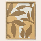 Botanic Abstract - Gold Brown Serving Tray Gallery Image 1