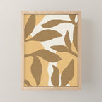 Botanic Abstract - Gold Brown Mini Art Print Gallery Image 1