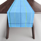 Textured Picnic Pattern in Sky Blue Table Runner Gallery Image 1