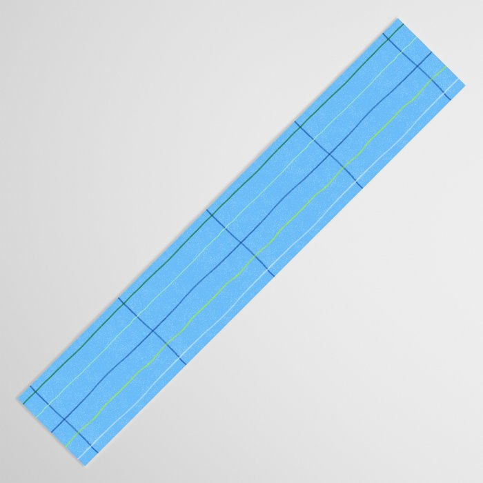 Textured Picnic Pattern in Sky Blue Table Runner Gallery Image 3