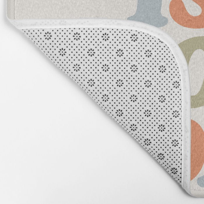 TODAY IS A GOOD DAY peach pink green blue yellow motivational typography inspirational quote decor Bath Mat Gallery Image 2