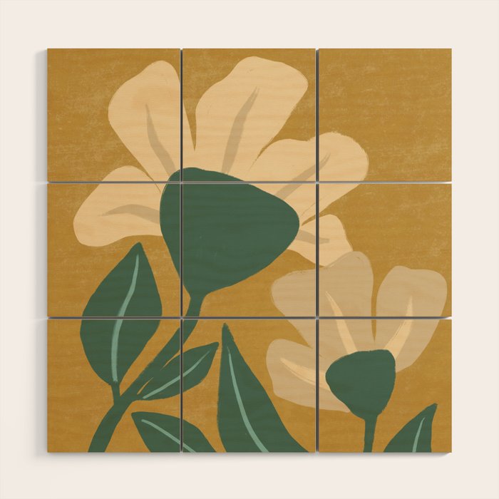 Happy Flowers Wood Wall Art Gallery Image 1