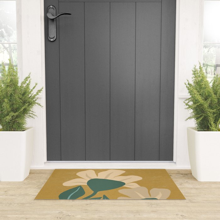 Happy Flowers Welcome Mat Gallery Image 3
