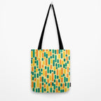Morningside Heights Mid Century Modern Pattern in Jade Green, Orange, and Light Yellow Tote Bag Gallery Image 2
