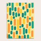 Morningside Heights Mid Century Modern Pattern in Jade Green, Orange, and Light Yellow Notebook Gallery Image 4