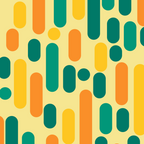 Morningside Heights Mid Century Modern Pattern in Jade Green, Orange, and Light Yellow Coffee Mug Gallery Image 2