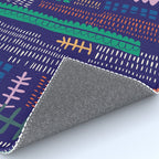 Block print geometrics blue Rug Gallery Image 4