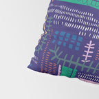 Block print geometrics blue Pillow Sham Gallery Image 4