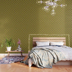 Bright summer neon checkered pattern yellow green purple Wallpaper Gallery Image 3