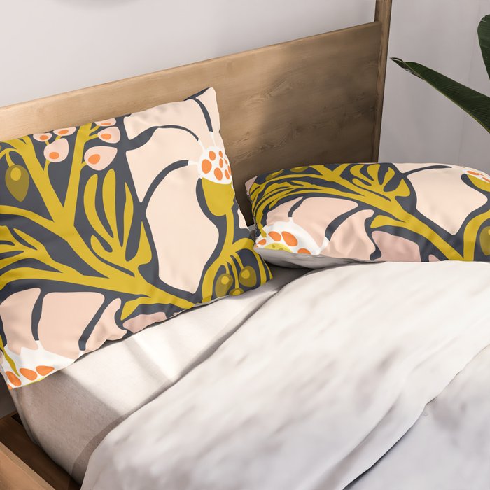 these flowers always fit - floral illustration Pillow Sham Gallery Image 2