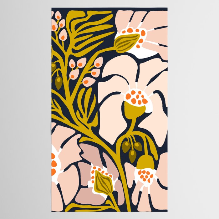 these flowers always fit - floral illustration Tablecloth Gallery Image 2