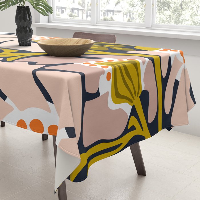 these flowers always fit - floral illustration Tablecloth Gallery Image 3