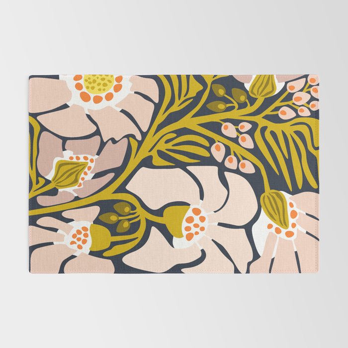 these flowers always fit - floral illustration Rug Gallery Image 2