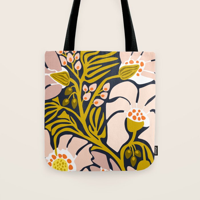 these flowers always fit - floral illustration Tote Bag Gallery Image 1