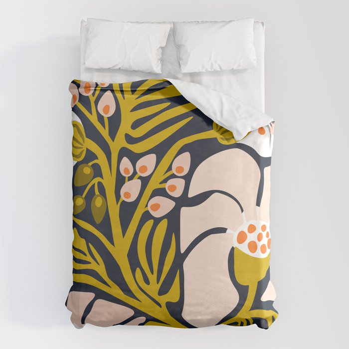 these flowers always fit - floral illustration Duvet Cover Gallery Image 1