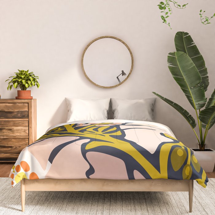 these flowers always fit - floral illustration Comforter Gallery Image 3