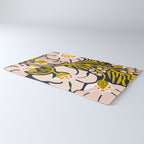 these flowers always fit - floral illustration Rug Gallery Image 3
