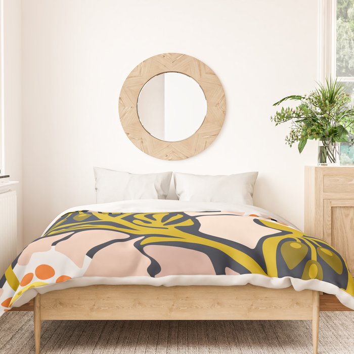 these flowers always fit - floral illustration Duvet Cover Gallery Image 3