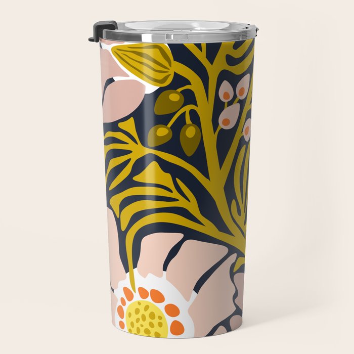these flowers always fit - floral illustration Travel Mug Gallery Image 3