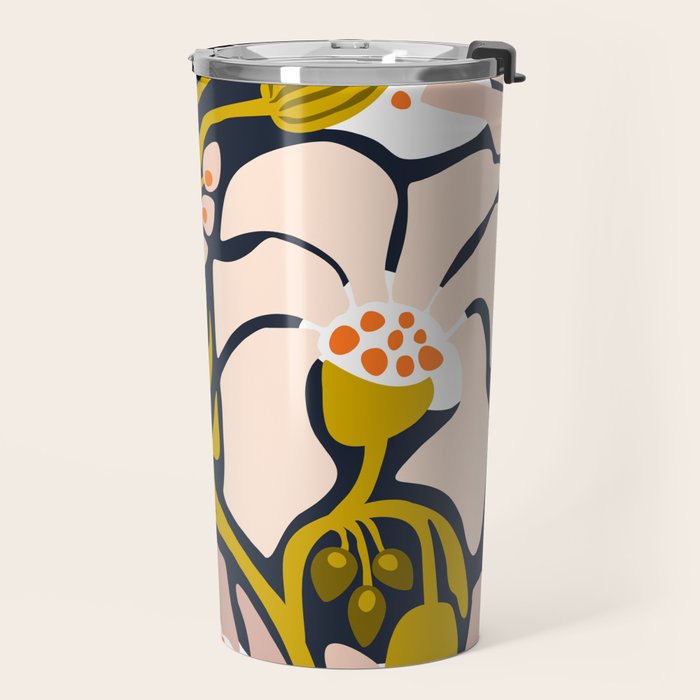 these flowers always fit - floral illustration Travel Mug Gallery Image 2