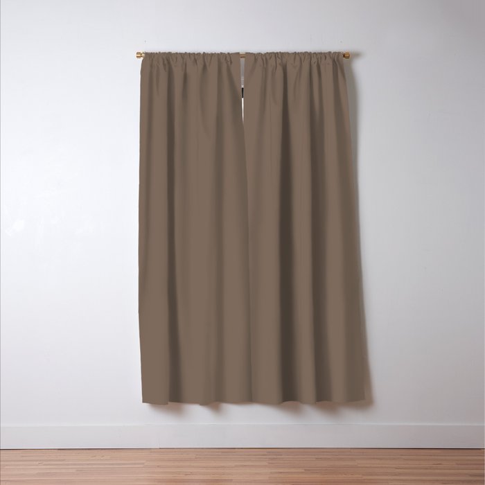 Truffle Brown Solid Color Window Curtain Gallery Image 3