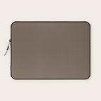 Truffle Brown Solid Color Laptop Sleeve Gallery Image 1