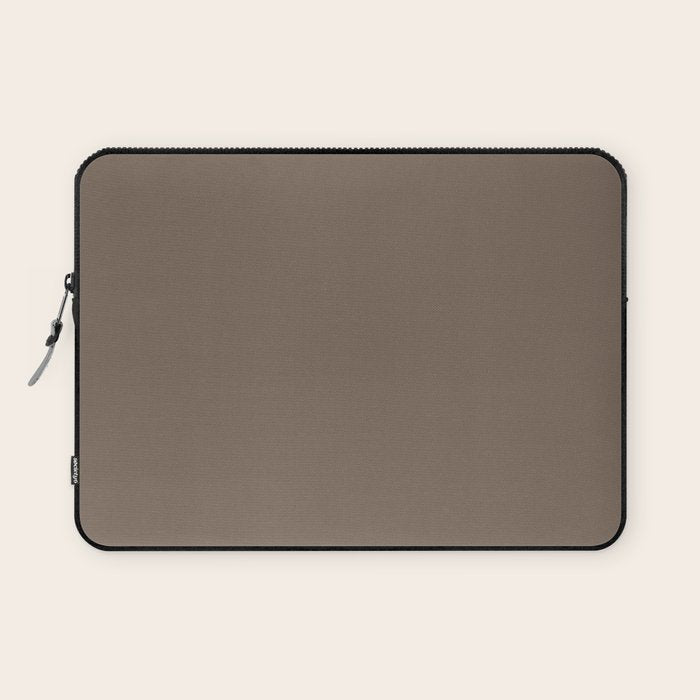 Truffle Brown Solid Color Laptop Sleeve Gallery Image 1