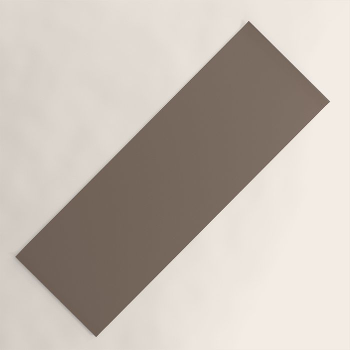 Truffle Brown Solid Color Yoga Mat Gallery Image 1