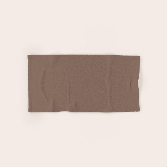 Truffle Brown Solid Color Bath Towel Gallery Image 1