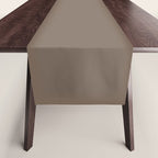 Truffle Brown Solid Color Table Runner Gallery Image 1