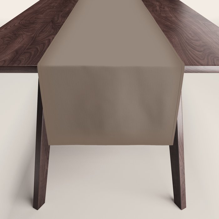 Truffle Brown Solid Color Table Runner Gallery Image 1