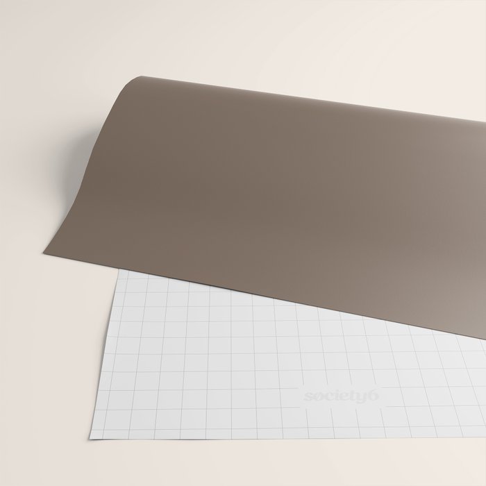 Truffle Brown Solid Color Wrapping Paper Gallery Image 2