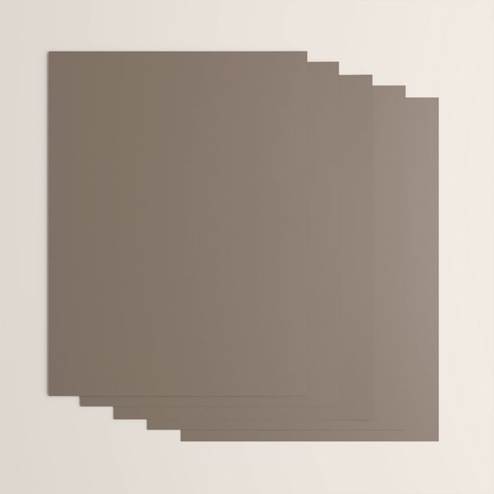 Truffle Brown Solid Color Wrapping Paper Gallery Image 3