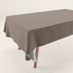 Truffle Brown Solid Color Tablecloth Gallery Image 1