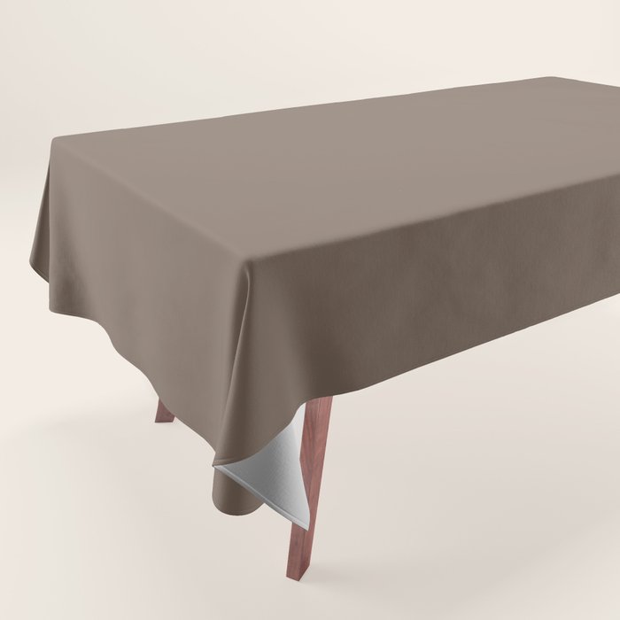 Truffle Brown Solid Color Tablecloth Gallery Image 1