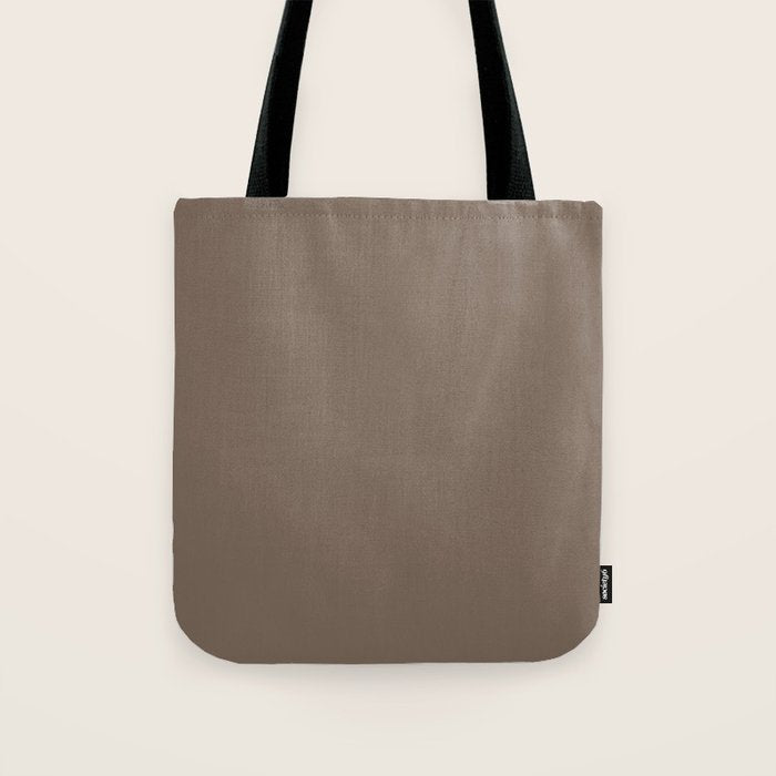 Truffle Brown Solid Color Tote Bag Gallery Image 1