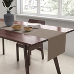Truffle Brown Solid Color Table Runner Gallery Image 2