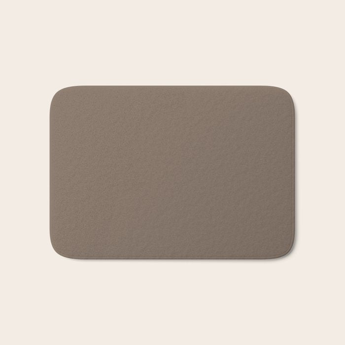 Truffle Brown Solid Color Bath Mat Gallery Image 1