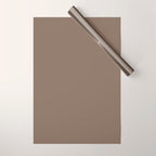 Truffle Brown Solid Color Wrapping Paper Gallery Image 1