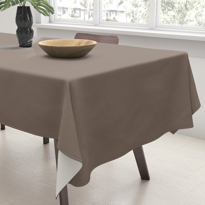 Truffle Brown Solid Color Tablecloth Gallery Image 3