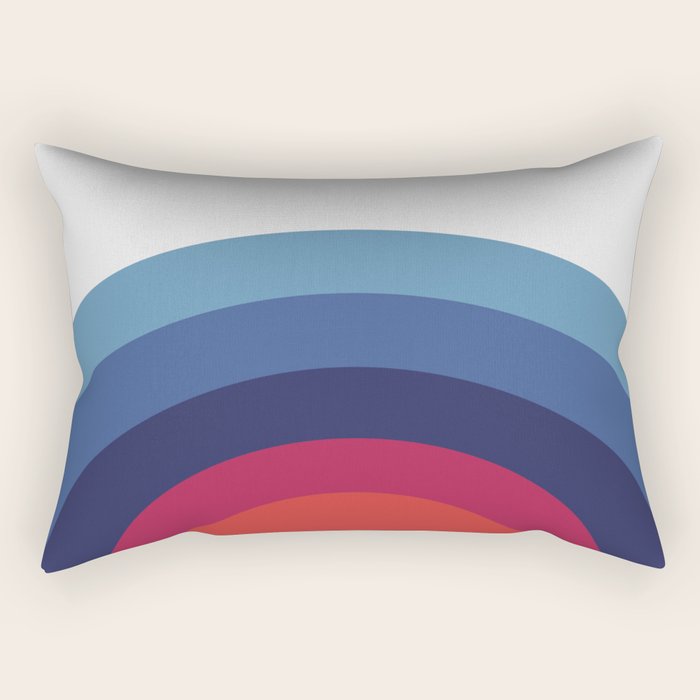 Retro Sunset Wave Vibes Rectangular Pillow Gallery Image 2