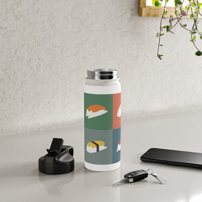 Sushi Cat 2x2 Water Bottle Gallery Image 4